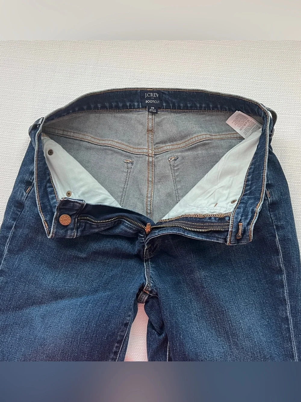 J.Crew Factory Womens Bootcut Jeans 28 Dark Wash All-Day Stretch Denim BT087
